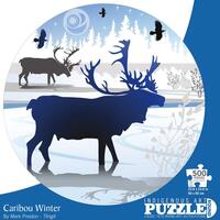 Caribou Winter Puzzle Round