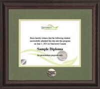Mahogany Medallion Diploma Frame